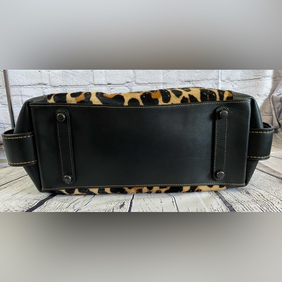 Edie Shoulder Bag 42 With Embellished Leopard Print Calfhair EUC - Picture 9 of 13